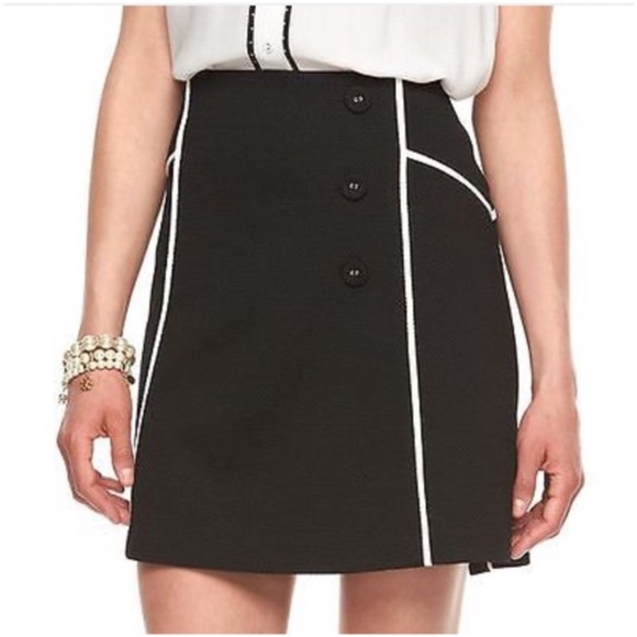 Elle Dresses & Skirts - Elle Black & White Pique A-Line Skirt XL NWT